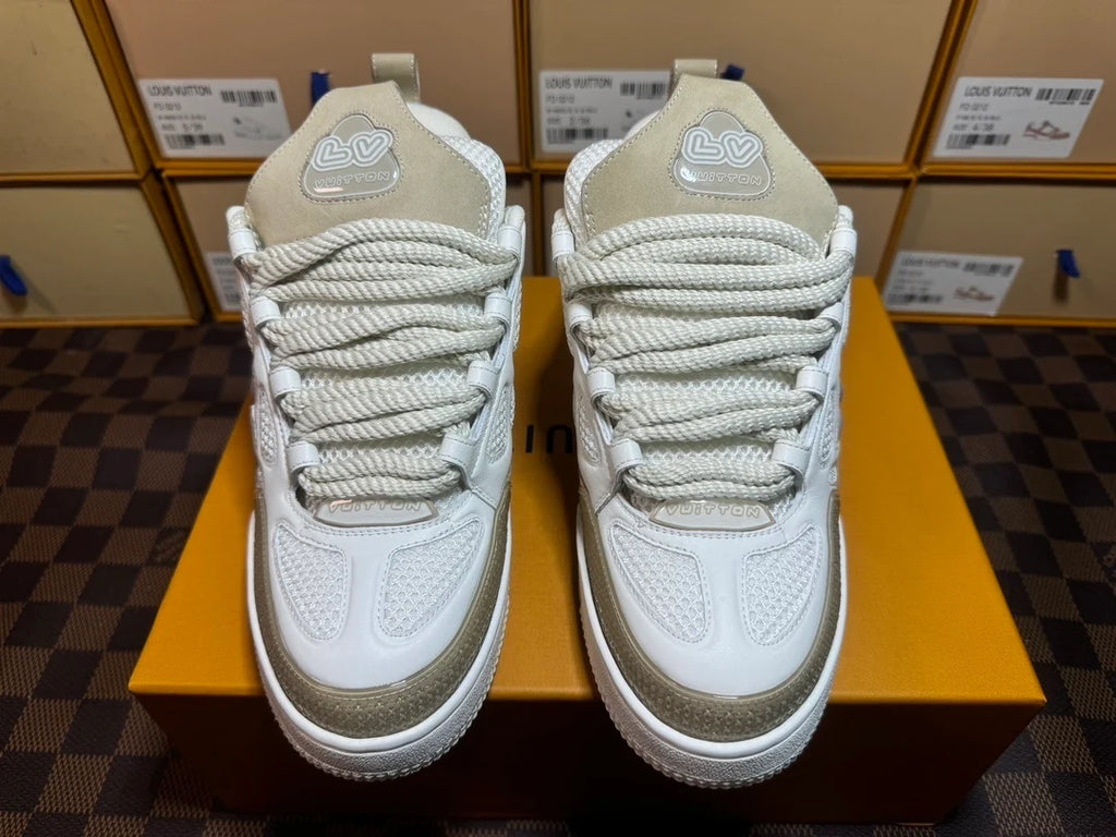Louis Vuitton Skate Sneaker Beige Blanco