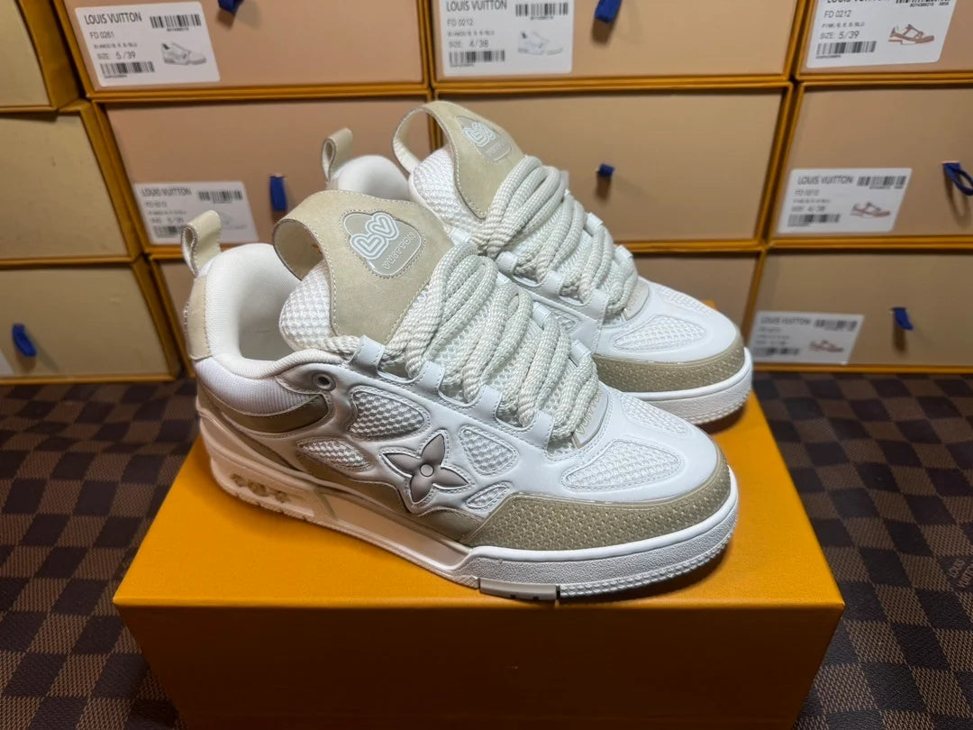 Louis Vuitton Skate Sneaker Beige Blanco