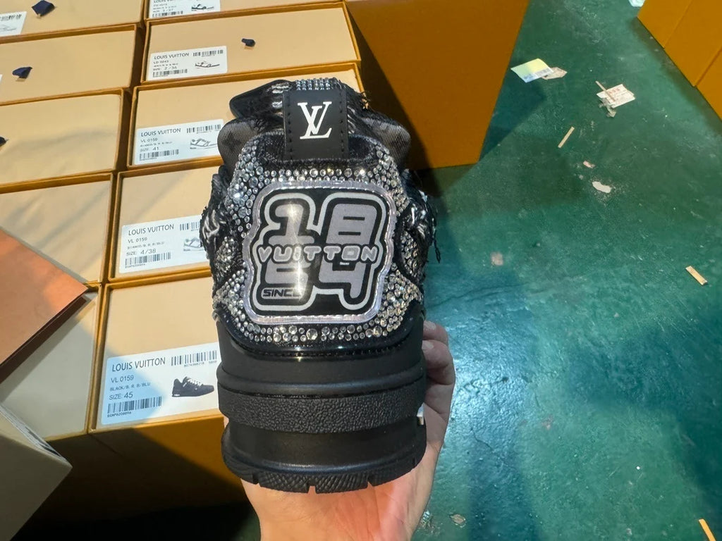 Louis Vuitton Skate Sneaker Swarovski Monogram Negro