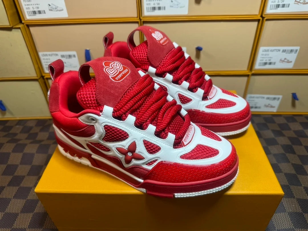 Louis Vuitton Skate Sneaker Rojo Blanco