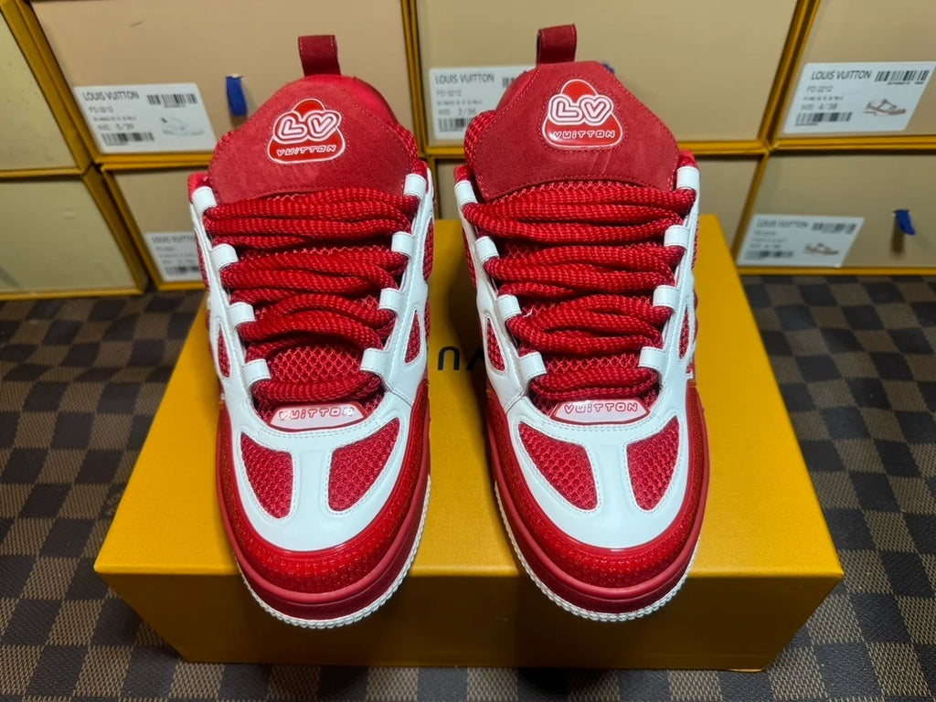 Louis Vuitton Skate Sneaker Rojo Blanco