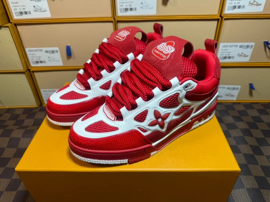 Louis Vuitton Skate Sneaker Rojo Blanco