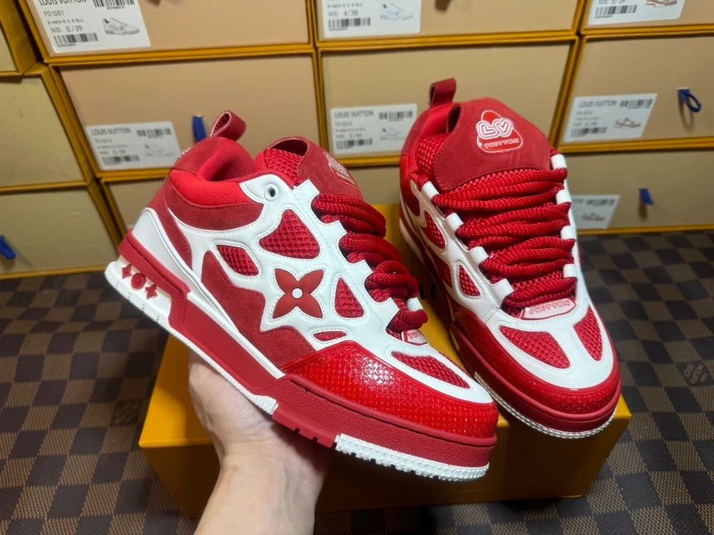 Louis Vuitton Skate Sneaker Rojo Blanco